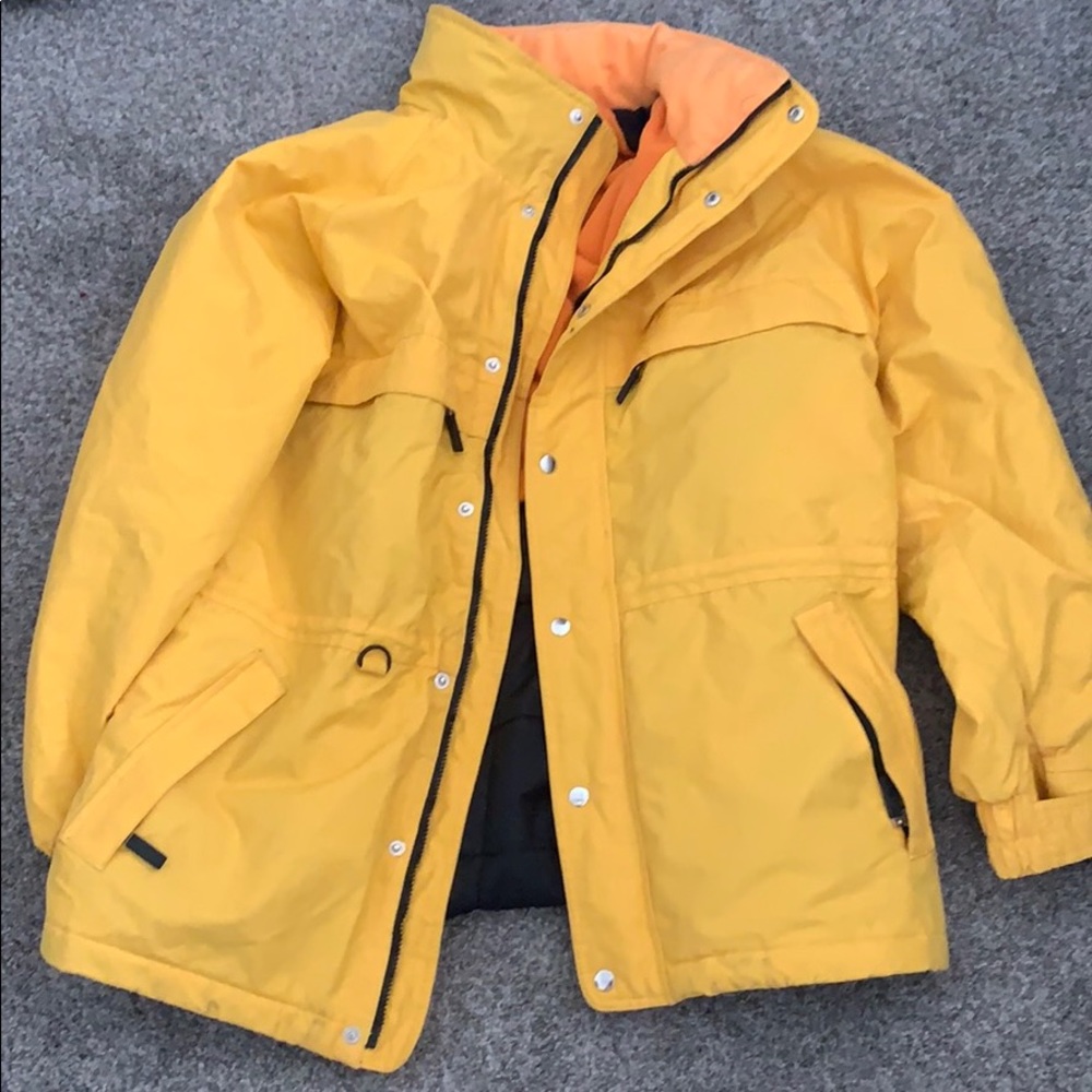 Mens yellow snow jacket